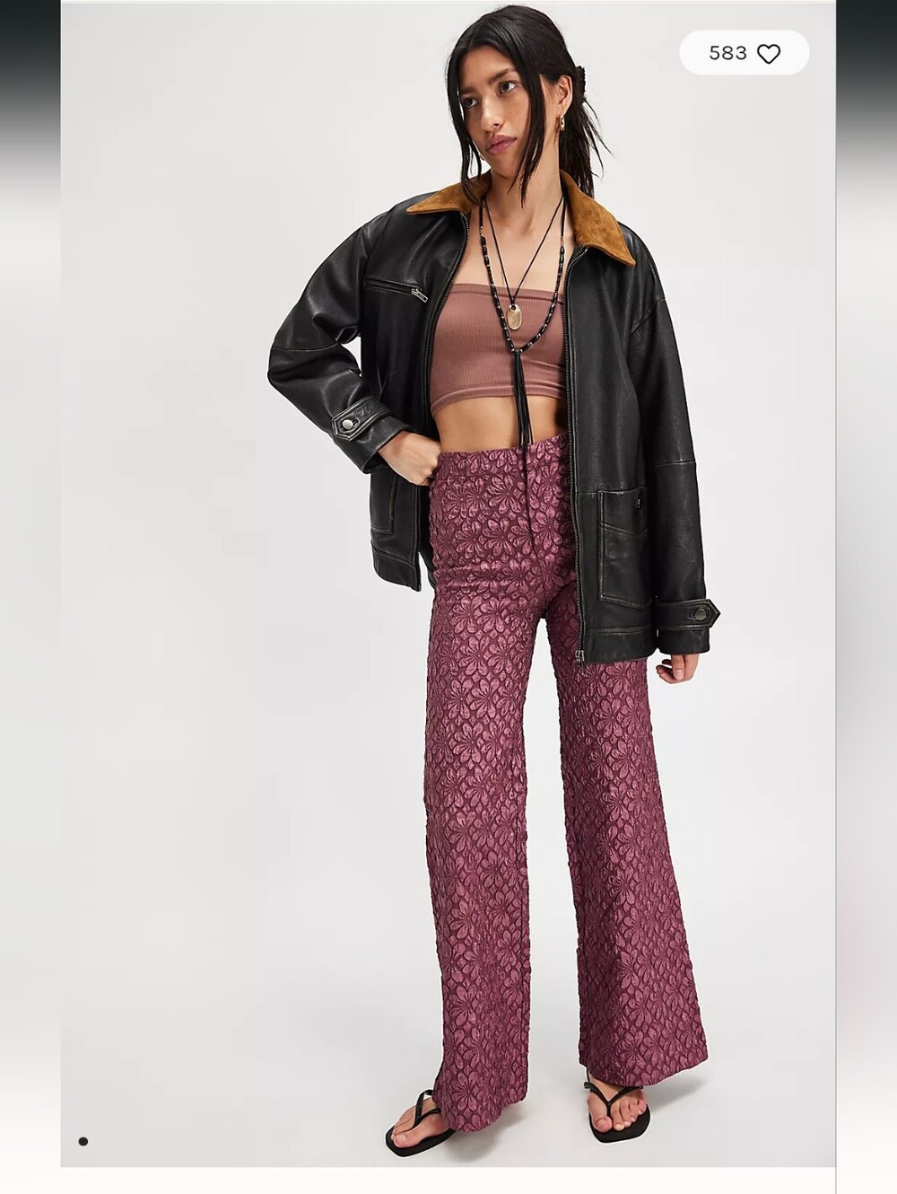 Free People Floral Runway Flares